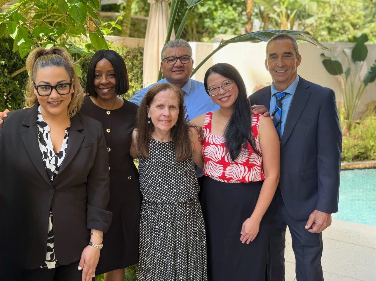 Group photo of Irell staff during anniversary luncheon